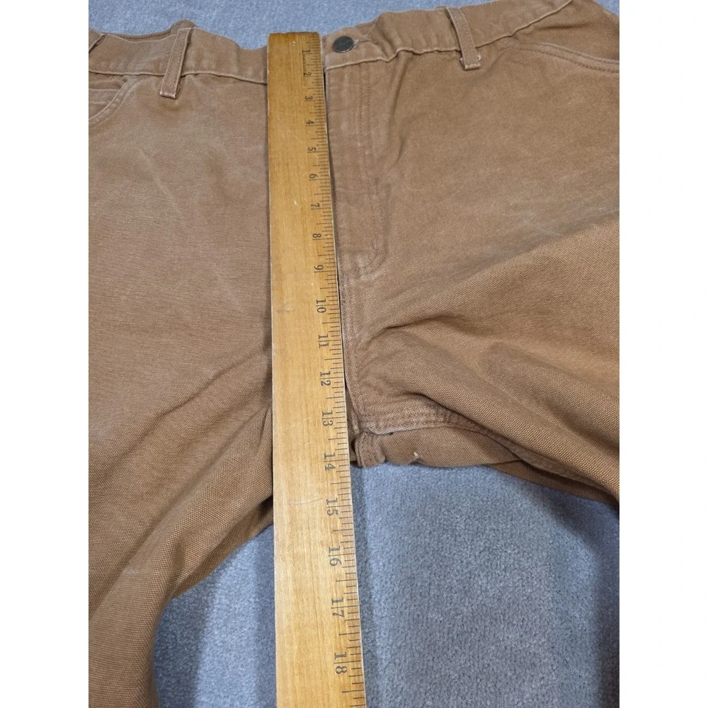 Carhartt Flannel Lined Carpenter Tan Pants Workwear B111-BRN Men's 40x32